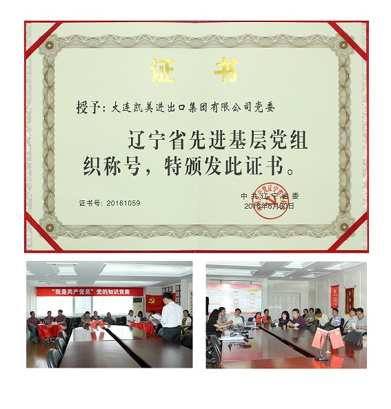大連凱美集團喜獲遼寧省先進基層黨組織稱號